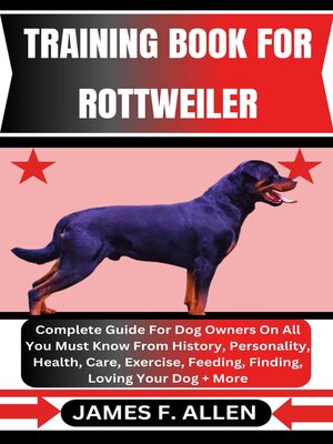cover image of TRAINING BOOK FOR ROTTWEILER